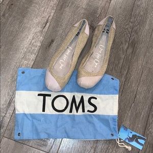 TOMS Ballet Flats w/bag - Burlap Rose - Size 6